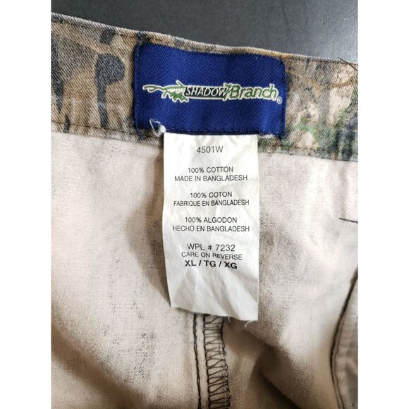 Shadow Branch Mens XL Camouflage Cargo Hunting Pants Elastic Waist - Picture 7 of 9
